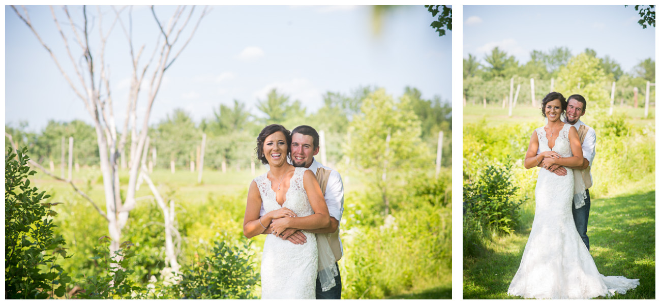 bride and groom laughing photos