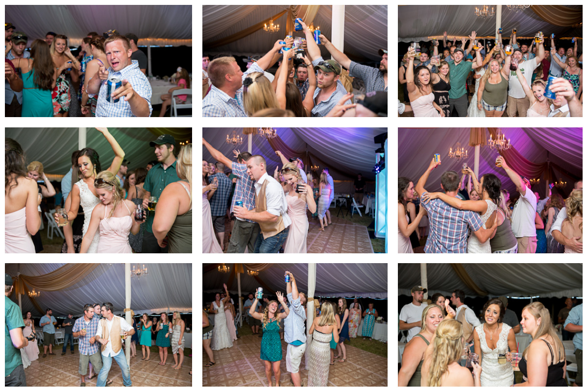 wedding receptions in white tents in Maine