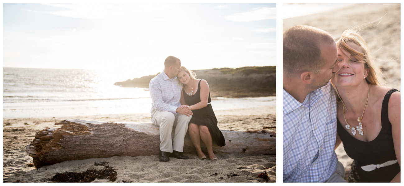 hermit island beach engagement photos