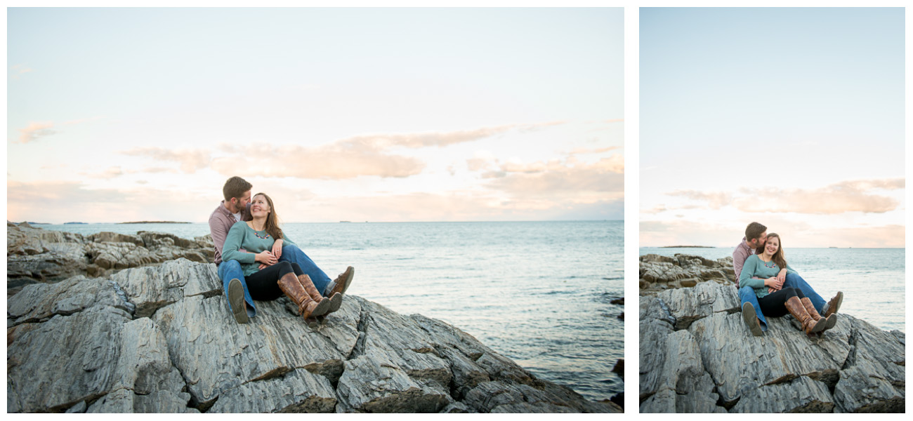 candid maine engagement photographer