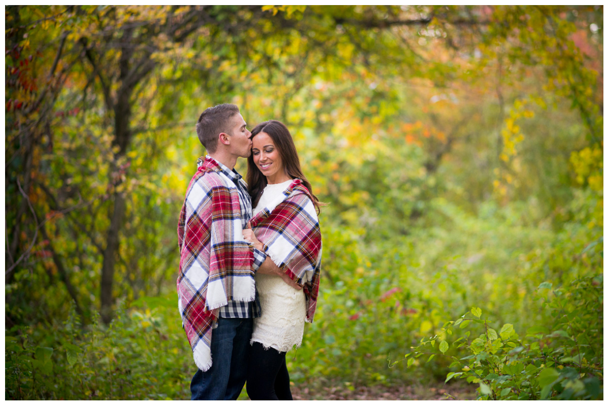 intimate fall engagement photos