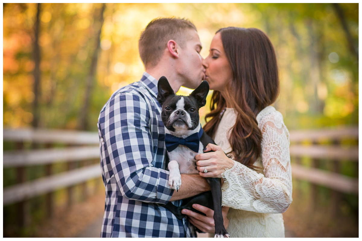 Red Wing Farm Engagement photos with dog