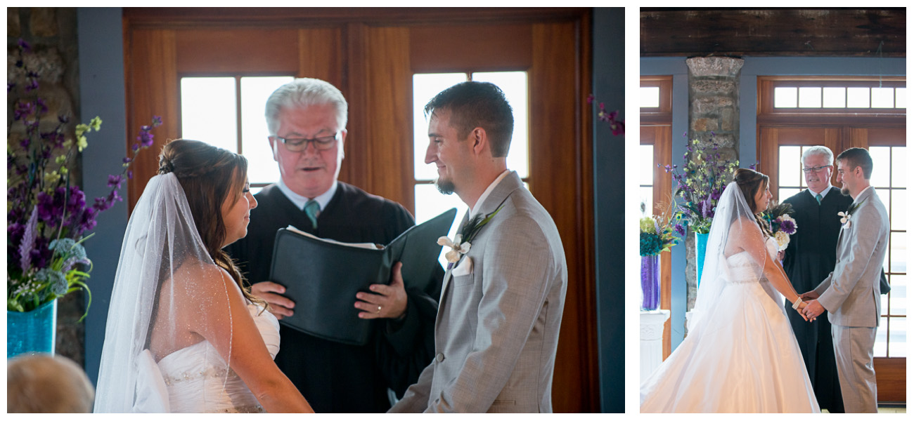 emotional couple during wedding ceremony