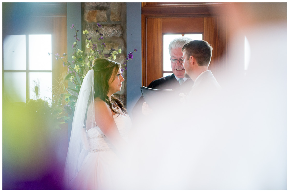 bride crying during wedding ceremony