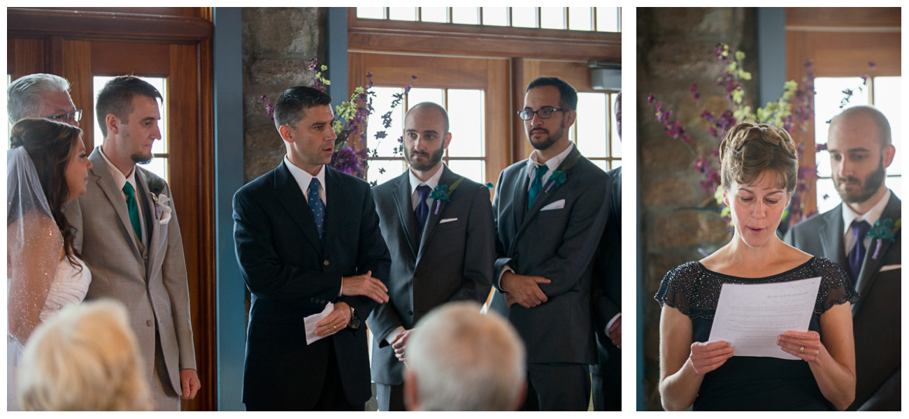 family members reading at weddings