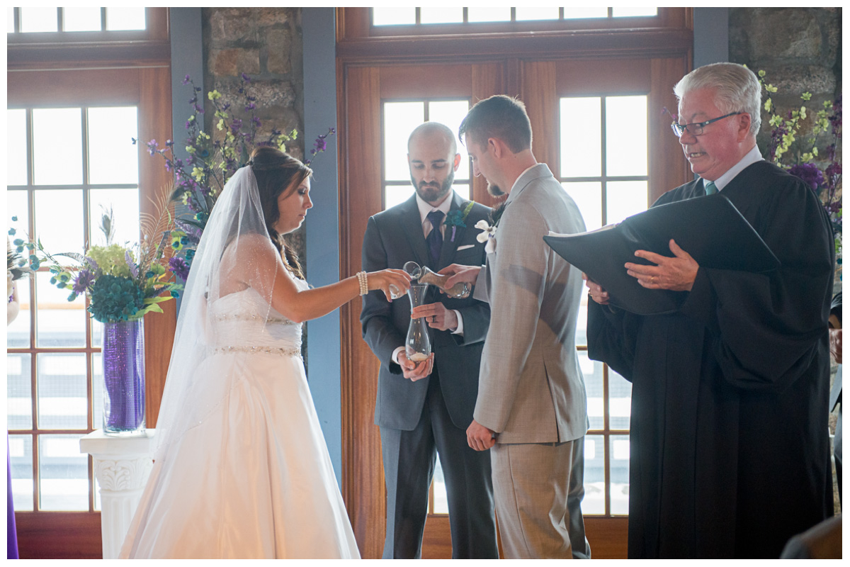 sand ceremony during wedding ceremony