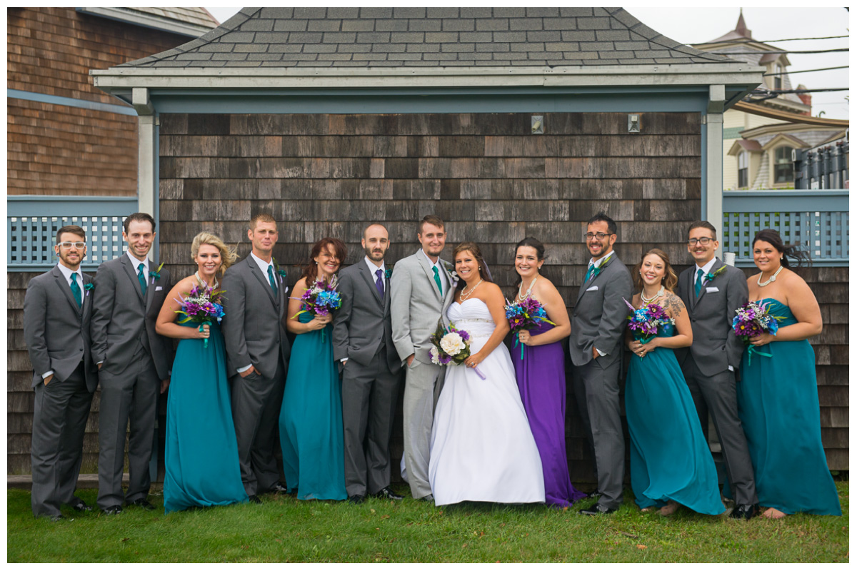 wedding party photos outside