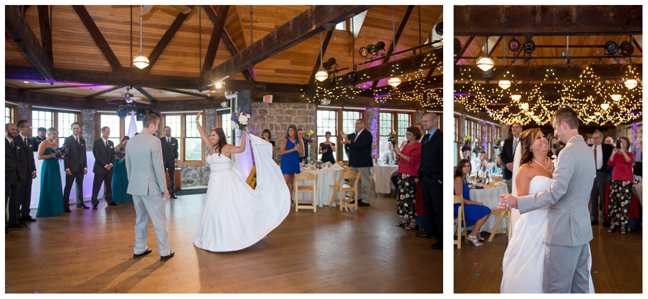 affectionate and fun couple during first dance