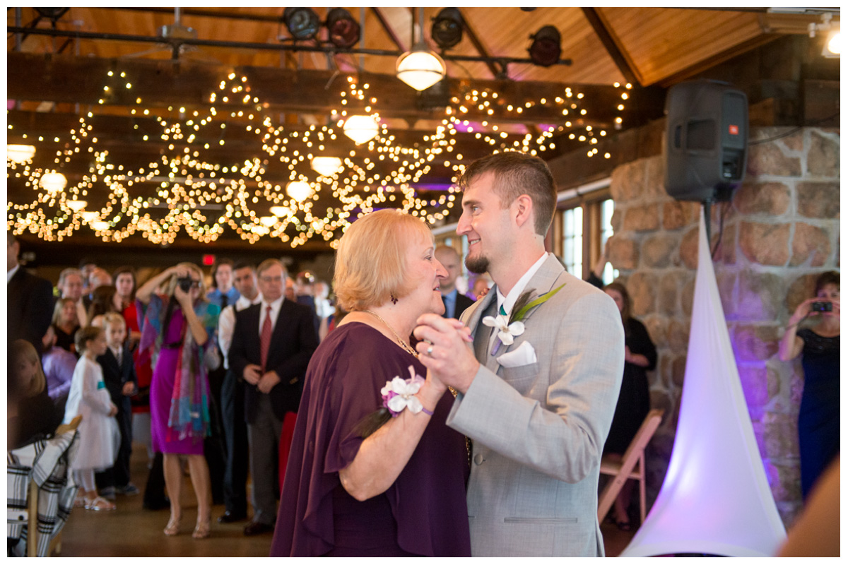 timeless mother-son dance during reception