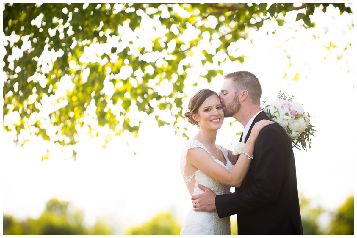 natural wedding photo of happy couple in maine during sunset