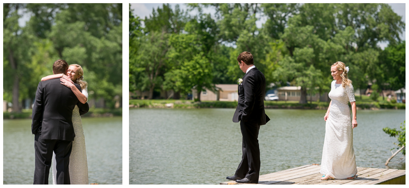 A first look on a dock in a lake