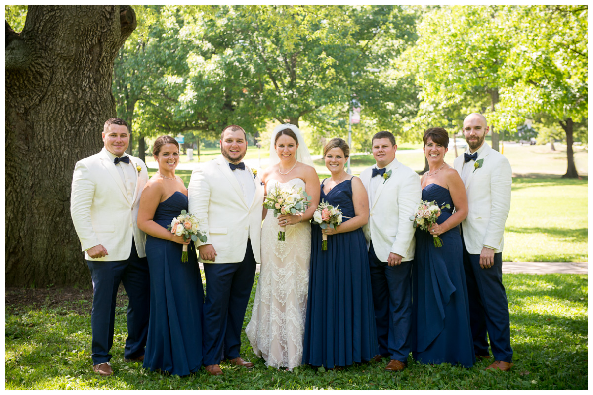 wedding party in park