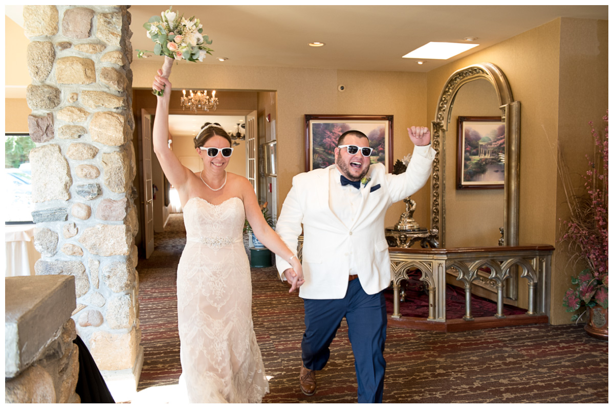 Reception introduction of bride and groom