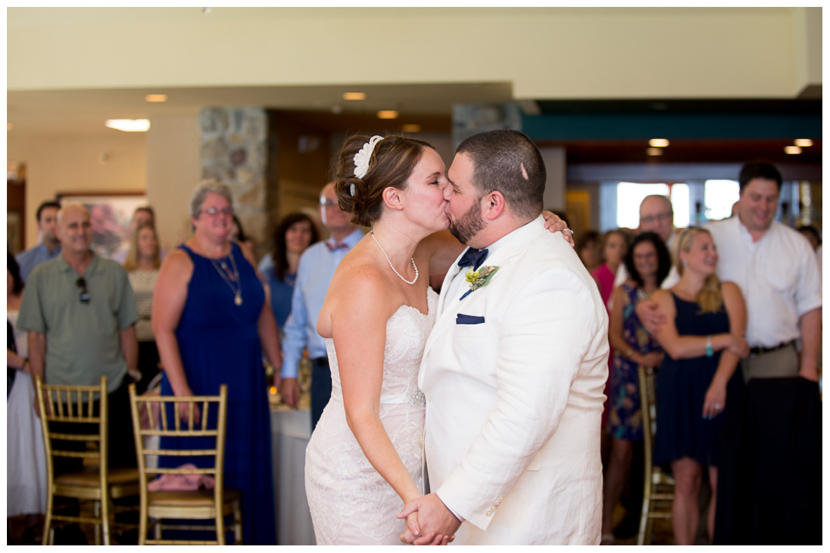 first dance in ballroom at wedding reception