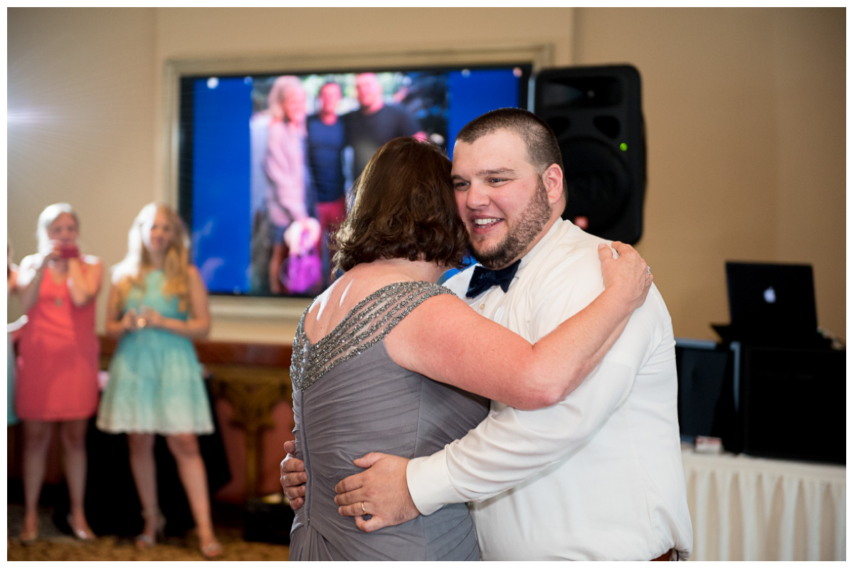 mother son dance in ballroom in New England