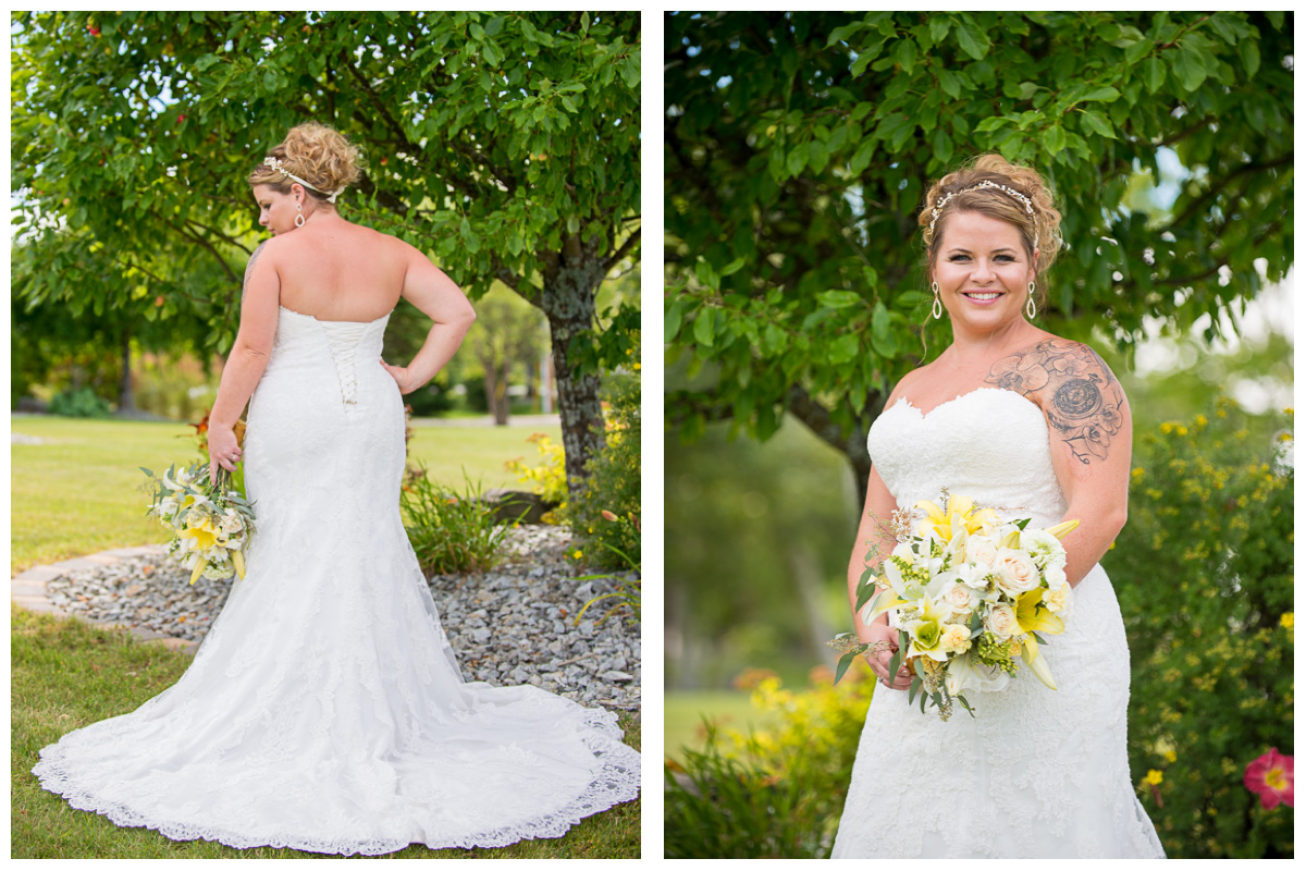 summer Maine bride portraits 