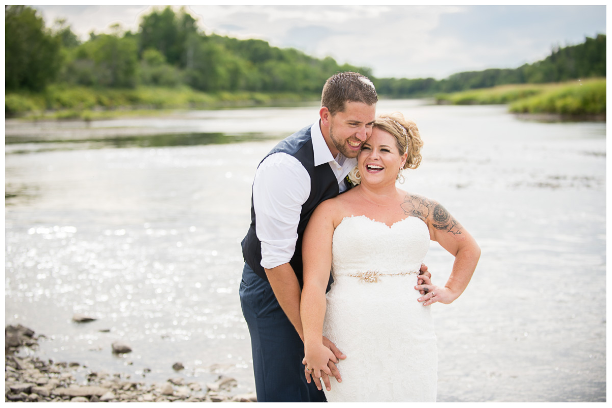 Happy Bride and Groom in Maine