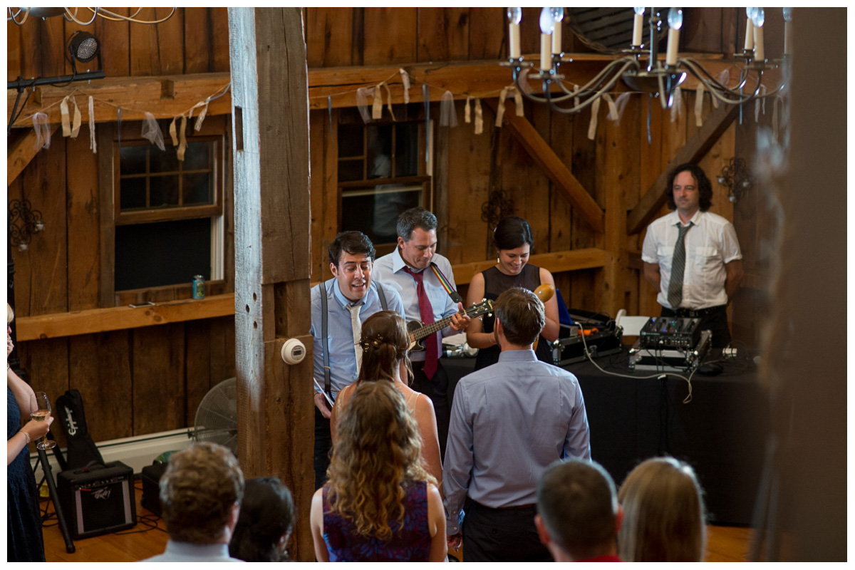 Rustic barn wedding reception