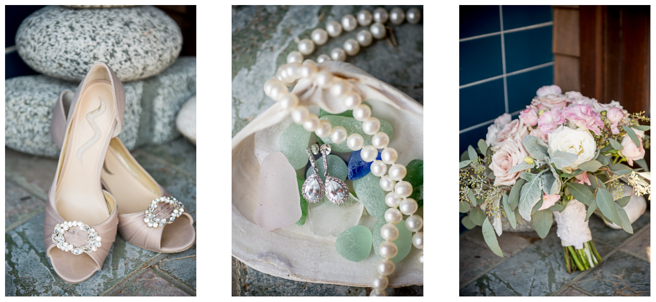 pastel pink coastal wedding jewelry