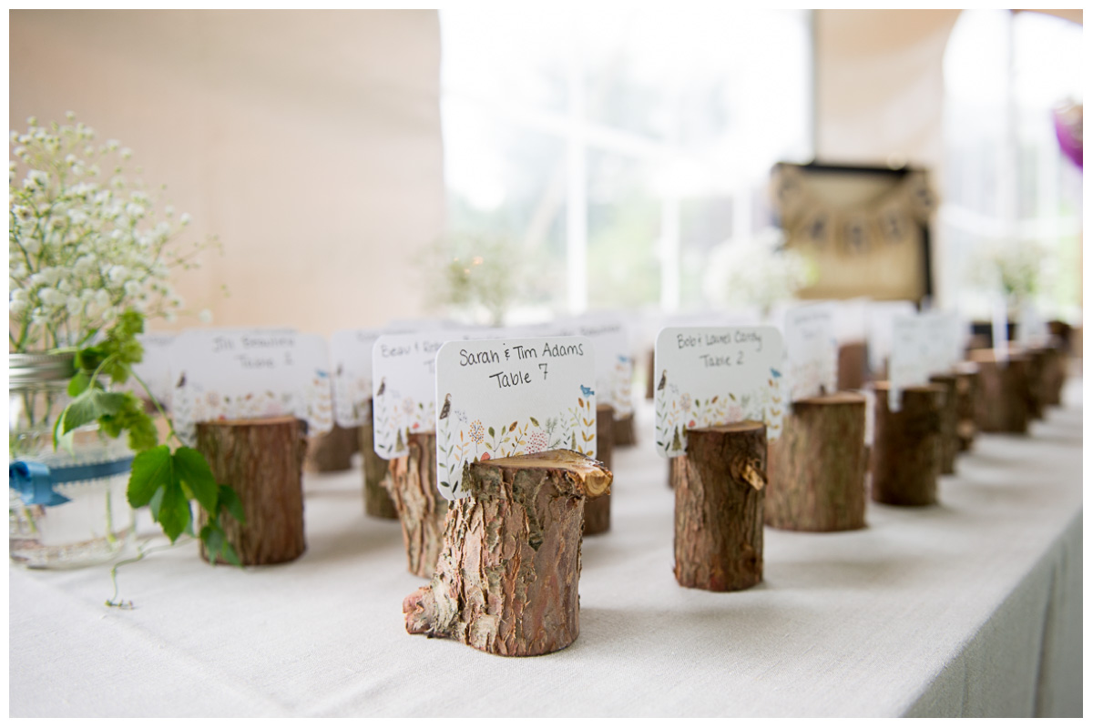 rustic wedding table numbers