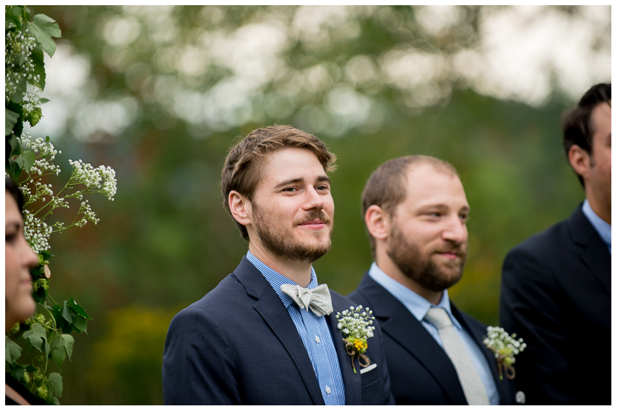 Groom's reactions to seeing bride on wedding day