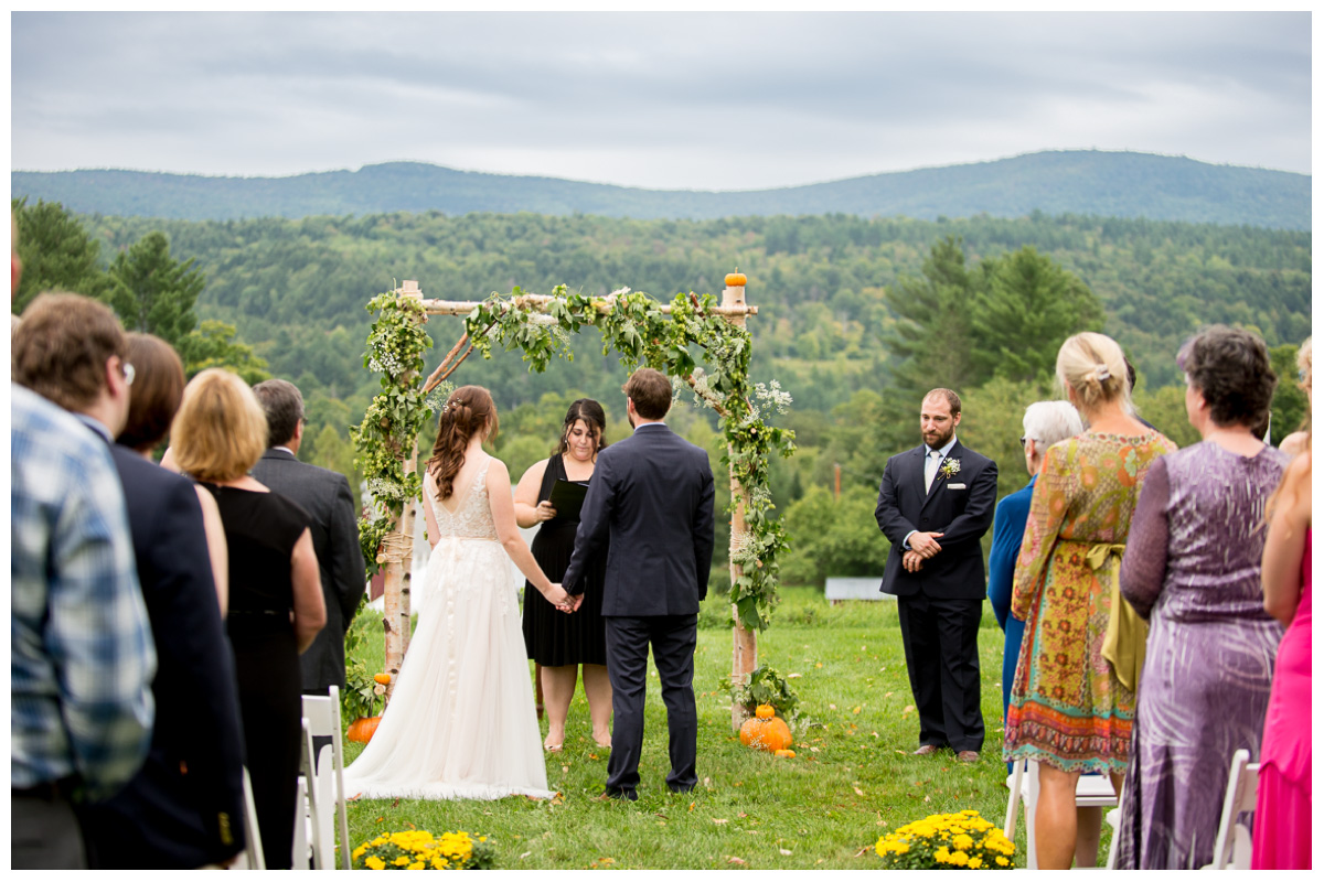 Fall Vermont ceremony location overlooking mountains