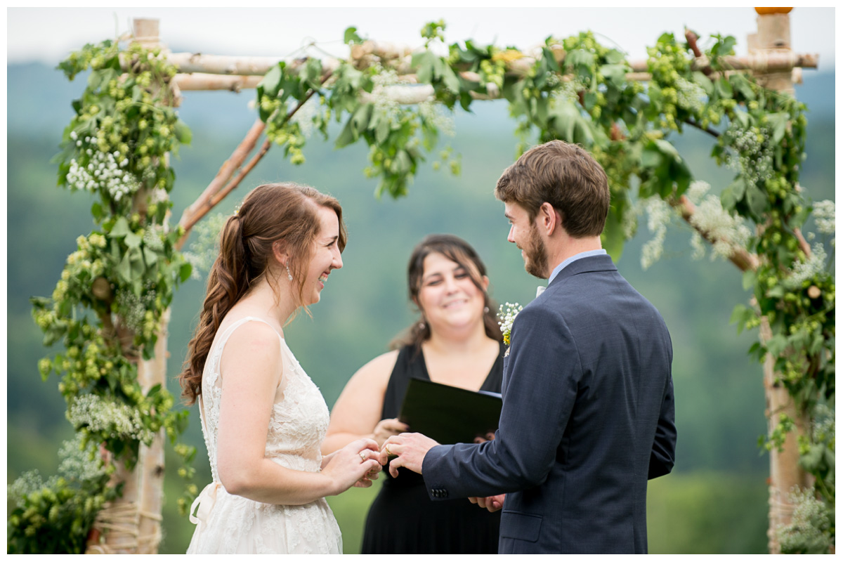 laughter during wedding ceremony 