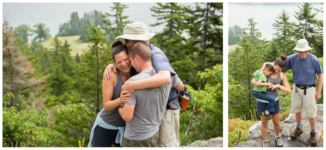 Mountain top engagement session with family