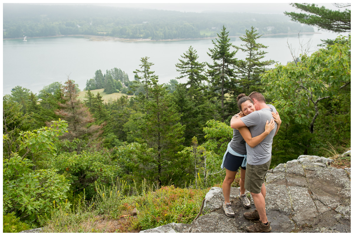 Candid engagement photographer in Maine