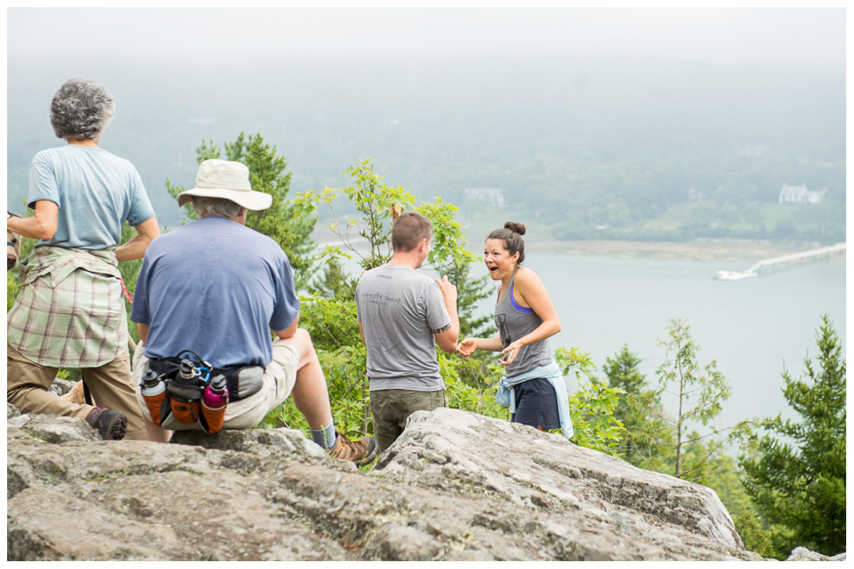 Adventurous mountain engagement proposal 