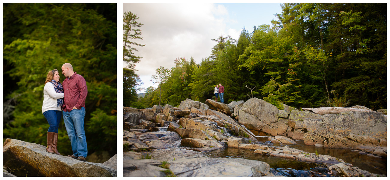 Fall engagement photos at Jackson Falls