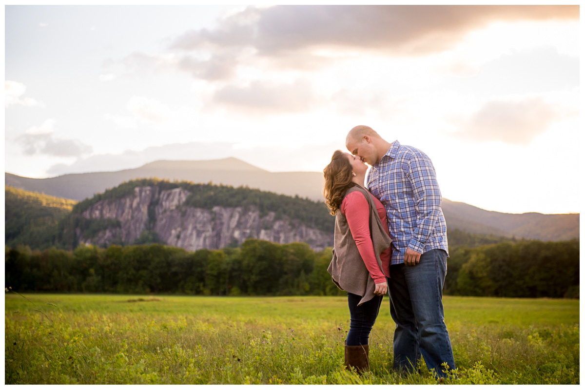 Cathedral Ledge Engagement Photos at Sunset