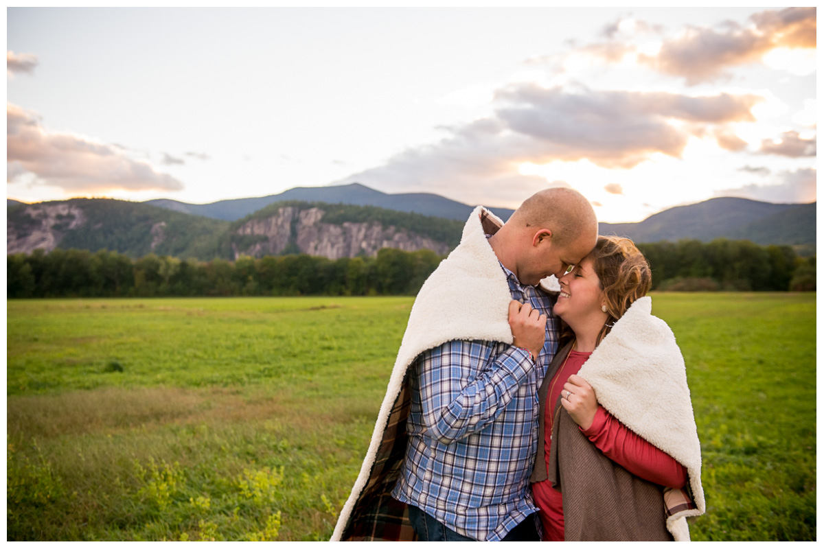 Affectionate Couple at Sunset in North Conway NH