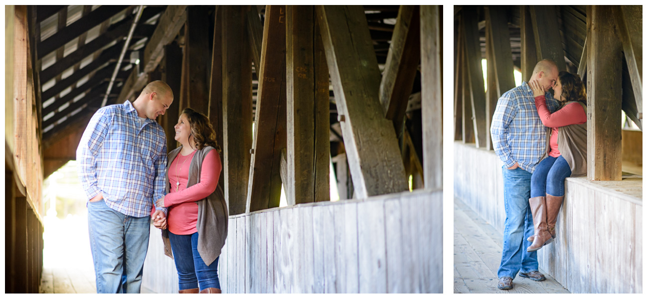 New England Covered Bridge Engagement Photos