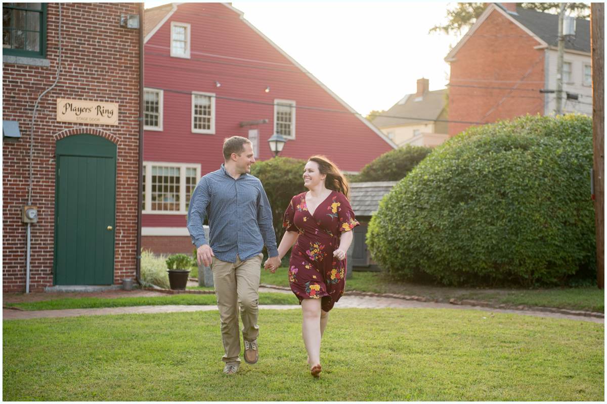 Engagement photos at Strawberry Banke