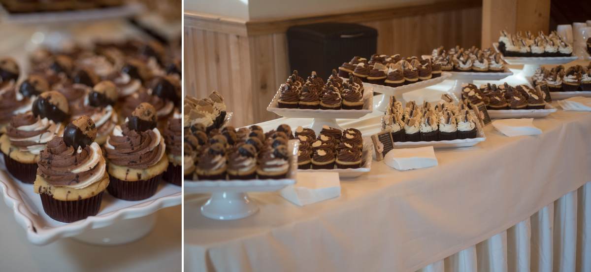 custom cupcake bar at wedding
