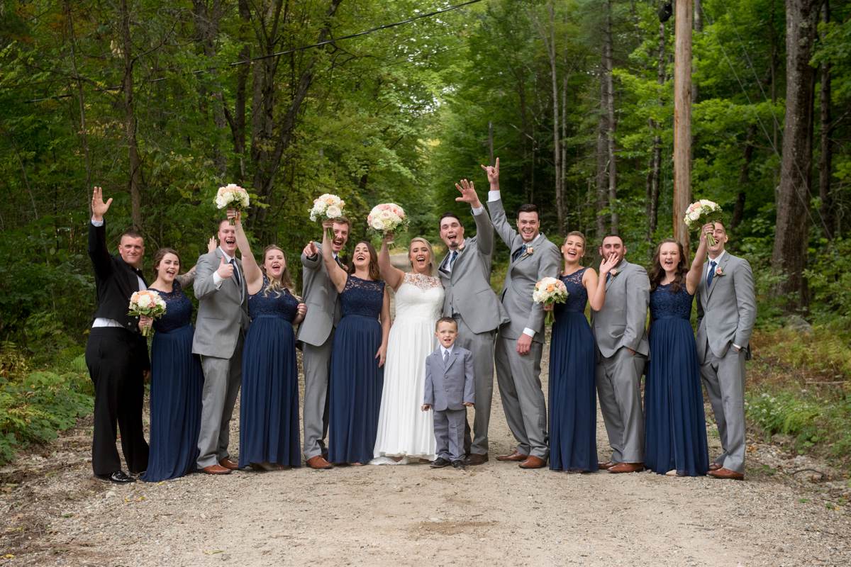 fun bridal party photos, candid wedding photos