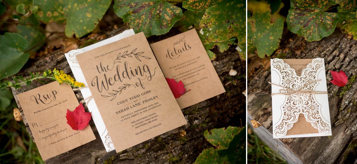 rustic fall wedding invitations 