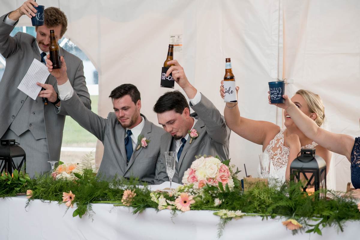 white tented reception decor ideas, best man speeches, new hampshire wedding photographer